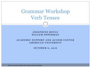 Grammar Workshop Verb Tenses