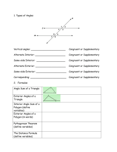 Triangles and the Pythagorean Theorem Mathemagics Page