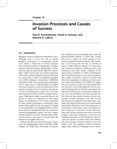 Invasion processes and causes of success.