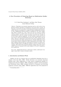 A New Procedure of Clustering Based on Multivariate Outlier Detection