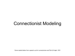 Connectionist Modeling