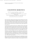 Cognitive robotics in JOURNAL OF EXPERIMENTAL