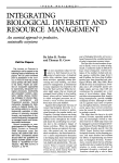Integrating Biological Diversity and Resource Management