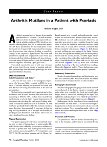 Arthritis Mutilans in a Patient with Psoriasis