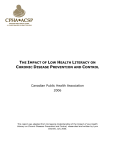 The Impact of Low Health Literacy on Chronic Disease Prevention