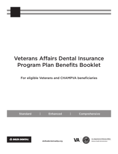 Veterans Affairs Dental Insurance Program Plan Benefits Booklet