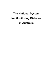The national system for monitoring diabetes in Australia