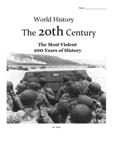 World History - 20th Century - Teacher Copy