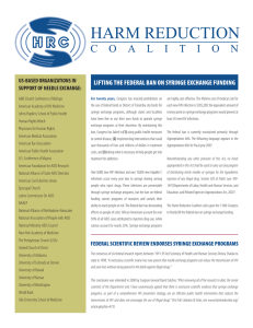 Fact sheet on Federal Ban - Harm Reduction Coalition