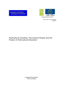 Multicultural Societies, Pluricultural People and
