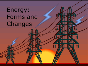 Energy: Forms and Changes