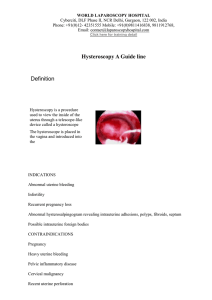 Hysteroscopy A Guide line - World Laparoscopy Hospital