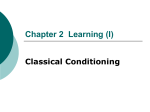 Chapter 3 Learning(I)