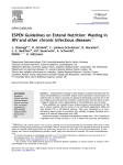 ESPEN Guidelines on Enteral Nutrition: Wasting in HIV and other