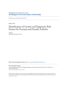 Identification of Genetic and Epigenetic Risk Factors for Psoriasis