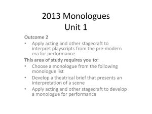 2013 Monologues year 11