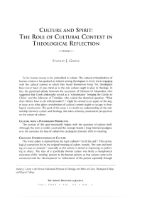 The Role of Cultural Context in Theological Reflection
