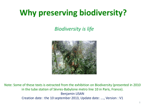 La biodiversité, c`est la vie - doc-developpement