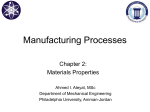 Manufacturing Processes - Philadelphia University Jordan
