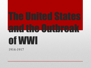 The United States and the Outbreak of WWI