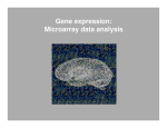 Gene expression: Microarray data analysis