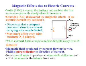 Magnetic Effects due to Electric Currents Result: