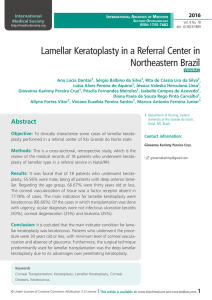 Lamellar Keratoplasty in a Referral Center in