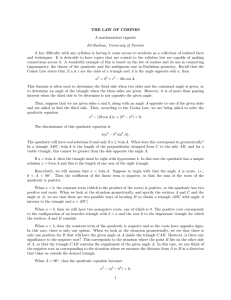 The law of cosines - Department of Mathematics, University of Toronto