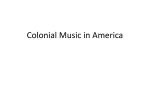Colonial Music in America