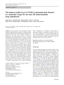 The human cardiac K2P3.1 (TASK-1) potassium leak channel is a