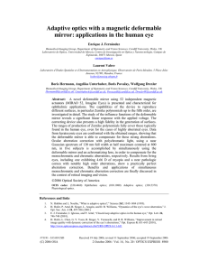 Adaptive optics with a magnetic deformable mirror: applications in