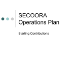 SECOORA Operating Plan - Southeast Coastal Ocean Observing