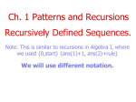 1.1 Recursively defined sequences PP