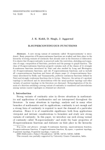 JK Kohli, D. Singh, J. Aggarwal R-SUPERCONTINUOUS