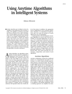 Using Anytime Algorithms in Intelligent Systems