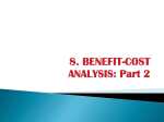 Identification of Benefits and Costs