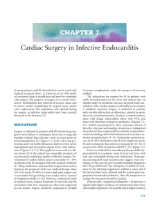 Cardiac Surgery in Infective Endocarditis