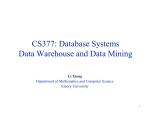 Data warehouse and data mining