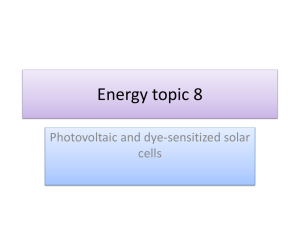 Photovoltaic and dye-sensitized solar cells