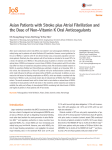 Asian Patients with Stroke plus Atrial Fibrillation and the Dose of