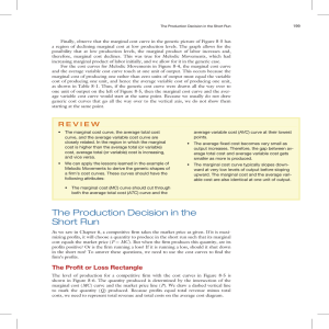 The Firm`s Short Run Production Decision