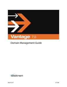 Vantage Domain Management Guide