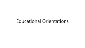 Educational Orientations