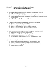 Chapter 7 Aggregate Demand, Aggregate Supply, and the Self