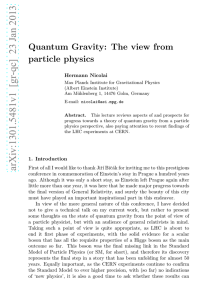 Quantum Gravity: the view from particle physics