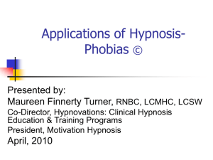 Applications of Hypnosis-Phobias