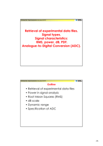 RMS, power, dB, PDF. Analogue-to