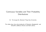 Continuous Variables and Their Probability Distributions