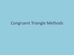 Congruent Triangle Methods