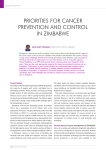 priorities for cancer prevention and control in zimbabwe